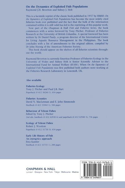 Produktbild: On the Dynamics of Exploited Fish Populations