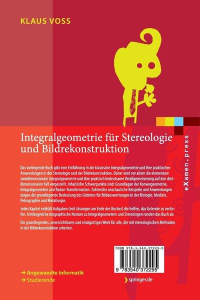 Produktbild: Integralgeometrie f&uuml;r Stereologie und Bildrekonstruktion