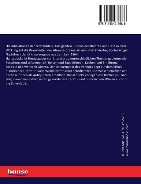 Produktbild: Die Inhalationen der zerst&auml;ubten Fl&uuml;ssigkeiten