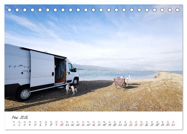 Produktbild: Berge und Meer: ein Vanlife-Abenteuer im Westen Griechenlands (Tischkalender 2026 DIN A5 quer), CALVENDO Monatskalender