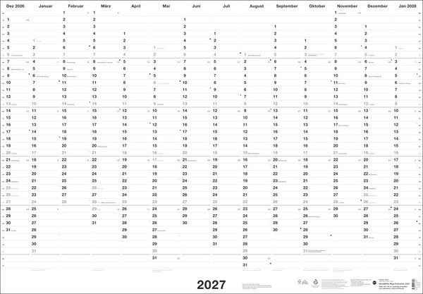 Produktbild: Black&White Mega-Posterplaner 2027