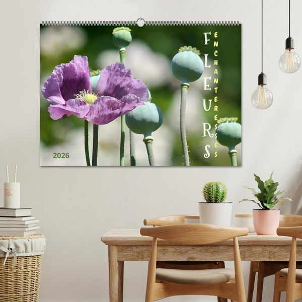 Produktbild: DES FLEURS ENCHANTERESSES (Calendrier mural 2026 DIN A2 vertical), CALVENDO calendrier mensuel