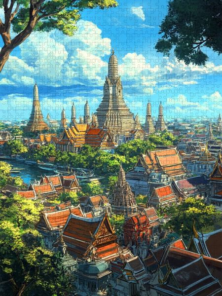 Produktbild: CALVENDO Puzzle Wat Arun in Bangkok Thailand | 1000 Teile Lege-Gr&ouml;&szlig;e 64x48cm Foto-Puzzle f&uuml;r gl&uuml;ckliche Stunden