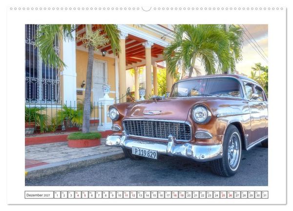 Produktbild: Amerikanische Legenden, unterwegs auf Kubas Stra&szlig;en (Wandkalender 2027 DIN A2 quer), CALVENDO Monatskalender