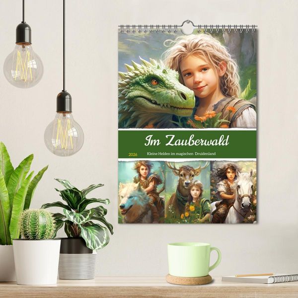 Produktbild: Im Zauberwald. Kleine Helden im magischen Druidenland (Wandkalender 2026 DIN A4 hoch), CALVENDO Monatskalender