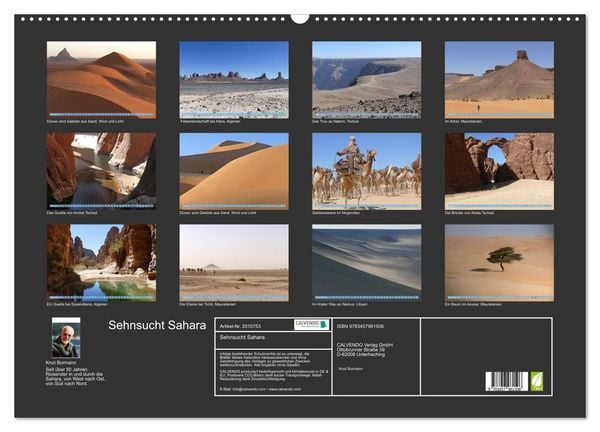 Produktbild: Sehnsucht Sahara (Wandkalender 2026 DIN A2 quer), CALVENDO Monatskalender
