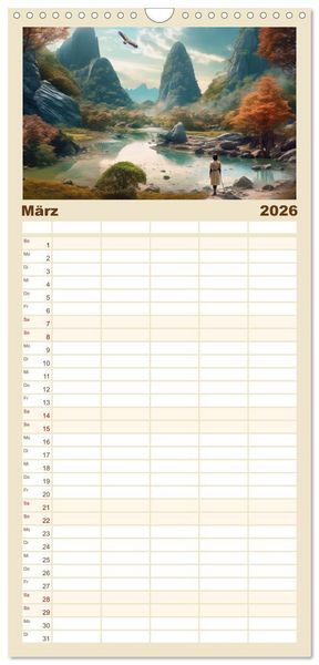 Produktbild: Familienplaner 2026 - Was heute noch wie ein M&auml;rchen klingt ... mit 5 Spalten (Wandkalender, 21 x 45 cm) CALVENDO
