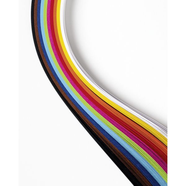 Produktbild: Folia Flechtstreifen 130g/m&sup2;, 50x2,0cm, 200 Streifen 10-farbig sortiert