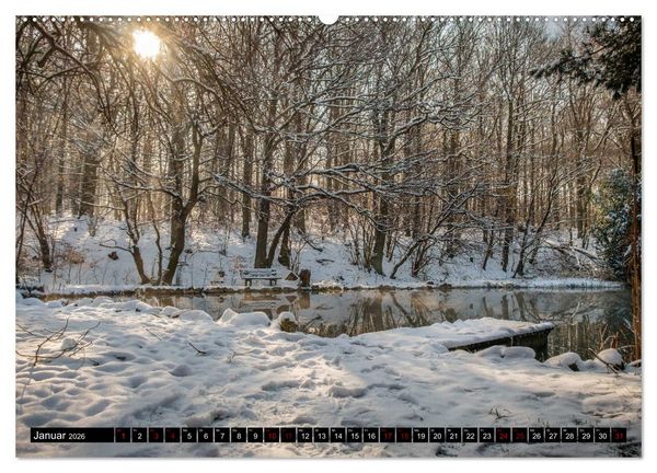 Produktbild: Wege des einfachen Gl&uuml;cks - Spazierg&auml;nge im Wald (Wandkalender 2026 DIN A2 quer), CALVENDO Monatskalender