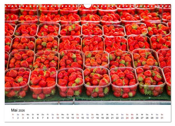 Produktbild: March&eacute; hebdomadaire - Ein Rundgang &uuml;ber einen franz&ouml;sischen Wochenmarkt (Wandkalender 2026 DIN A3 quer), CALVENDO Monatskalender