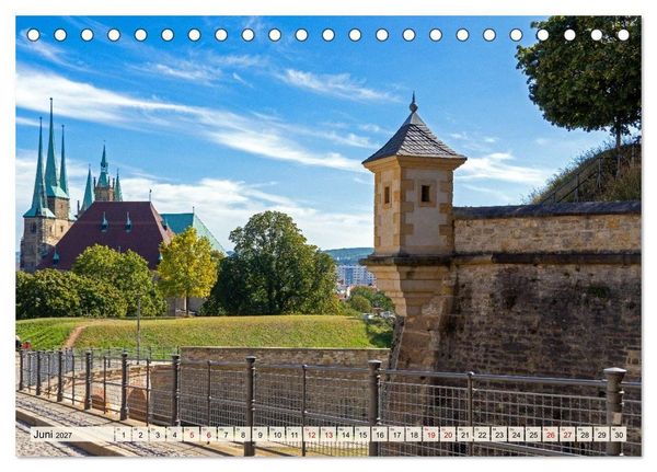 Produktbild: Erfurt &ndash; Ein Spaziergang durch die Landeshauptstadt (Tischkalender 2027 DIN A5 quer), CALVENDO Monatskalender