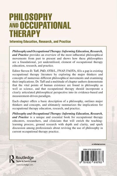 Produktbild: Philosophy and Occupational Therapy