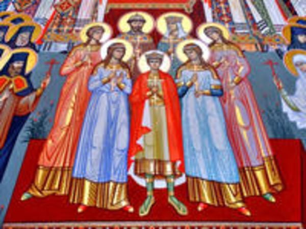 CALVENDO Puzzle Die Familie von Zar Nikolaus II. in der Wladimir-Kathedrale auf der Insel Walaam | 1000 Teile Lege-Größe 64x48cm Foto-Puzzle für glückliche Stunden