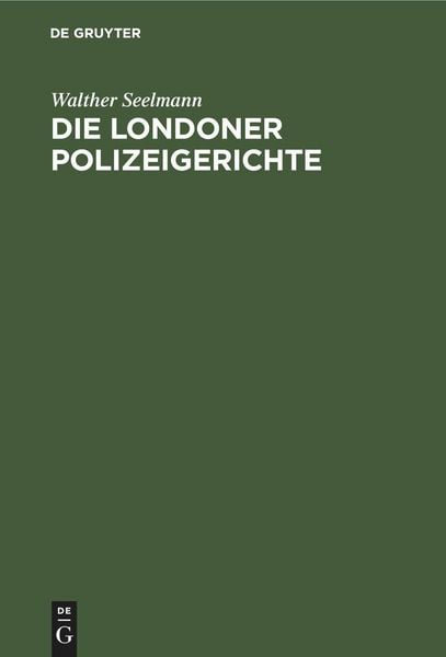 Produktbild: Die Londoner Polizeigerichte