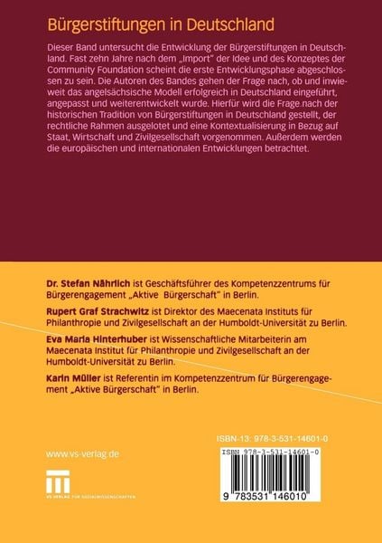 Produktbild: B&uuml;rgerstiftungen in Deutschland
