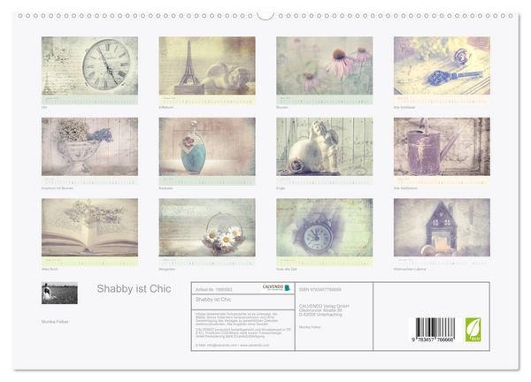 Produktbild: Shabby ist Chic (hochwertiger Premium Wandkalender 2026 DIN A2 quer), Kunstdruck in Hochglanz