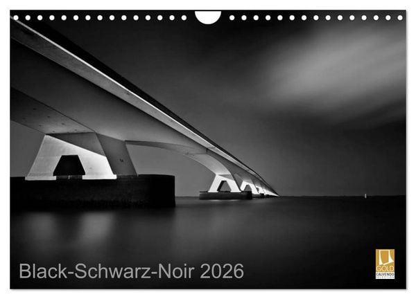 Produktbild: Black-Schwarz-Noir 2026 (Wandkalender 2026 DIN A4 quer), CALVENDO Monatskalender