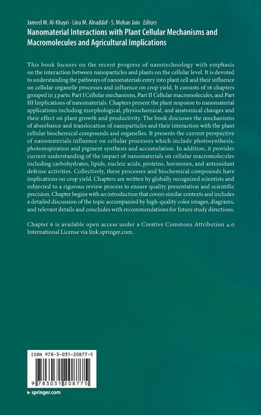 Produktbild: Nanomaterial Interactions with Plant Cellular Mechanisms and Macromolecules and Agricultural Implications
