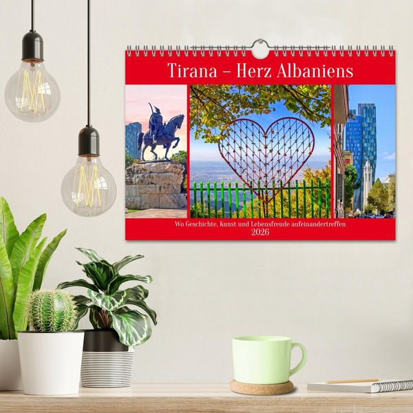 Produktbild: Tirana - Herz Albaniens (Wandkalender 2026 DIN A4 quer), CALVENDO Monatskalender