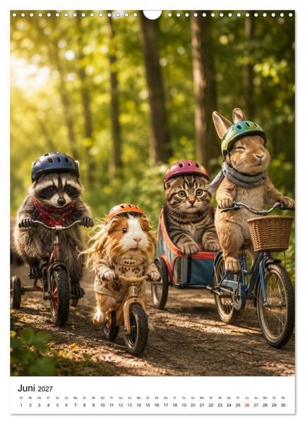 Produktbild: Cozy Friends - Kleine Kuschelhelden (Wandkalender 2027 DIN A3 hoch), CALVENDO Monatskalender