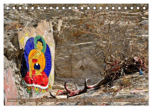Produktbild: Mystische Wesen &ndash; Buddhistische Kunst im Himalaya (Tischkalender 2026 DIN A5 quer), CALVENDO Monatskalender
