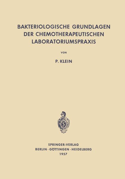 Produktbild: Bakteriologische Grundlagen der Chemotherapeutischen Laboratoriumspraxis