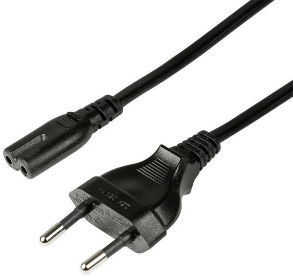 Produktbild: LogiLink Strom Anschlusskabel [1x Euro-Stecker - 1x Kleinger&auml;te-Buchse C7] 3.00 m Schwarz