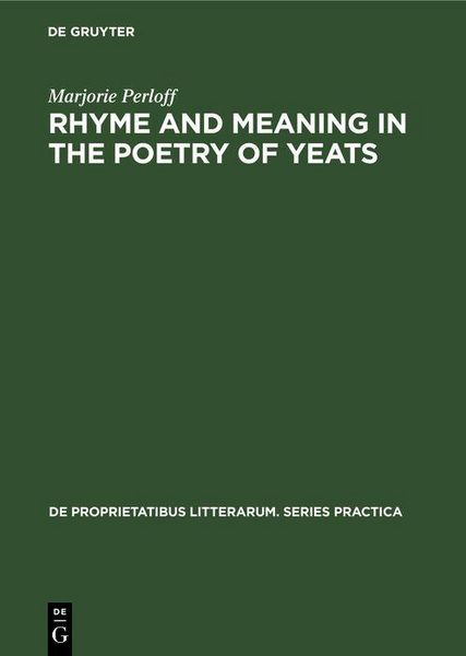 Produktbild: Rhyme and Meaning in the Poetry of Yeats