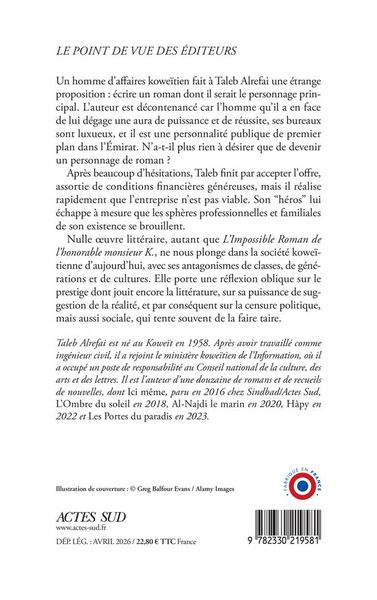 Produktbild: L'impossible roman de l'honorable Monsieur K.