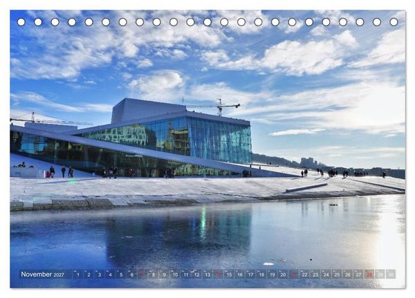 Produktbild: Oslo - Norwegen (Tischkalender 2027 DIN A5 quer), CALVENDO Monatskalender
