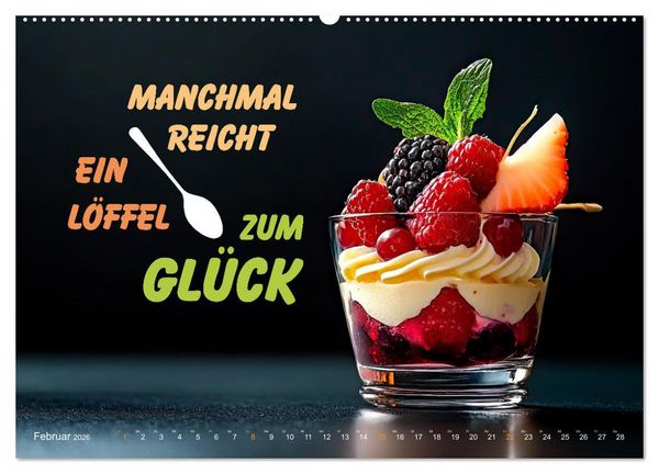 Produktbild: Dessert - Liebe auf den ersten Biss (hochwertiger Premium Wandkalender 2026 DIN A2 quer), Kunstdruck in Hochglanz