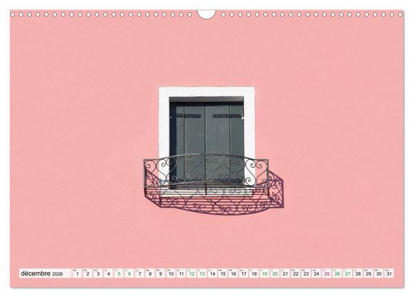 Produktbild: Burano et Minimalisme (Calendrier mural 2026 DIN A3 vertical), CALVENDO calendrier mensuel