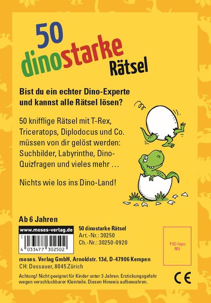 Produktbild: 50 Dinostarke R&auml;tsel