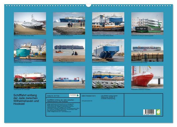 Produktbild: Schifffahrt entlang der Jade zwischen Wilhelmshaven und Hooksiel (Wandkalender 2027 DIN A2 quer), CALVENDO Monatskalender