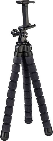 Produktbild: Hama Flex Dreibeinstativ 1/4 Zoll Arbeitsh&ouml;he=9 - 26cm Schwarz F&uuml;r Smartphones und GoPro