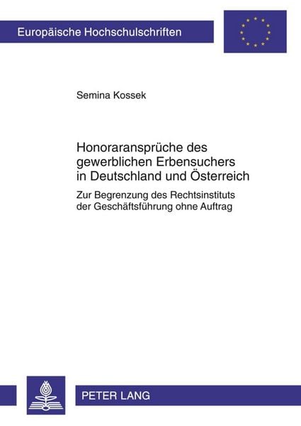Produktbild: Honoraranspr&uuml;che des gewerblichen Erbensuchers in Deutschland und &Ouml;sterreich