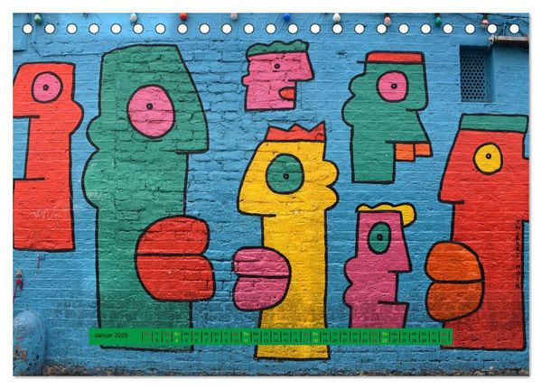 Produktbild: Street Art in London - cool, stylisch und hochprofessionell (Tischkalender 2026 DIN A5 quer), CALVENDO Monatskalender