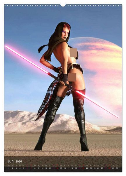 Produktbild: Science Fiction Pin Ups (hochwertiger Premium Wandkalender 2026 DIN A2 hoch), Kunstdruck in Hochglanz