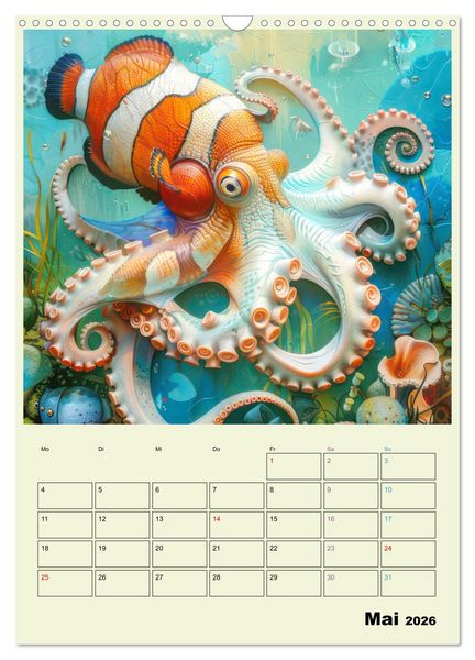 Produktbild: Hybrid Tiere zum Schmunzeln - Planer (Wandkalender 2026 DIN A3 hoch), CALVENDO Monatskalender