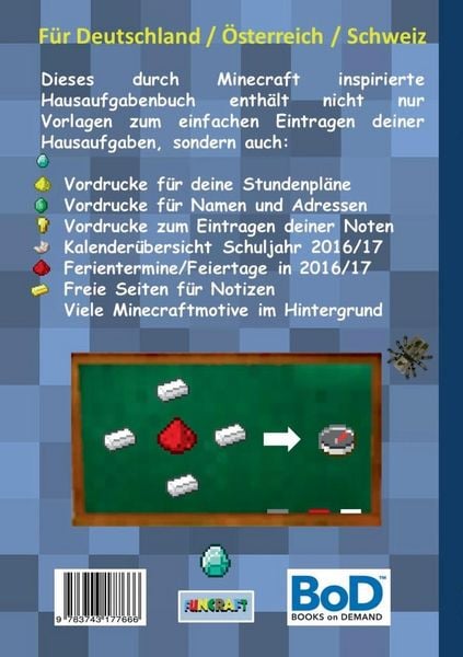 Produktbild: Funcraft - Das inoffizielle Hausaufgabenbuch f&uuml;r Minecraft Fans