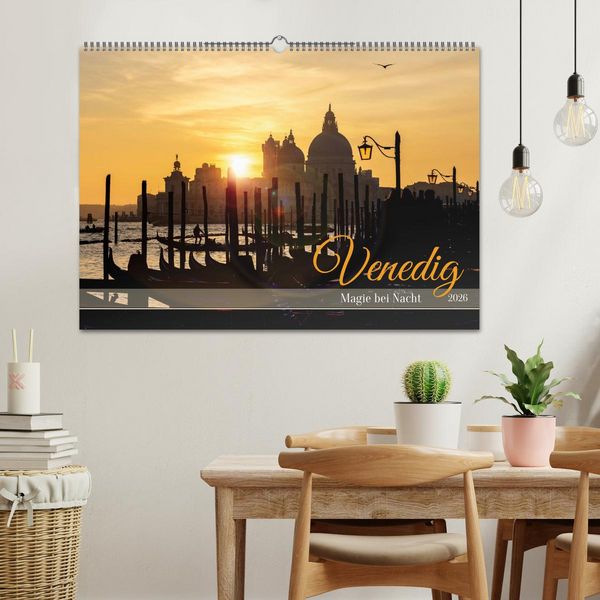 Produktbild: Venedig - Magie bei Nacht (Wandkalender 2026 DIN A2 quer), CALVENDO Monatskalender
