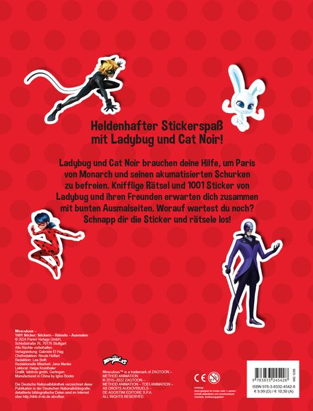 Produktbild: Miraculous: 1001 Sticker: Stickern &ndash; R&auml;tseln &ndash; Ausmalen