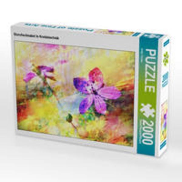 CALVENDO Puzzle Storchschnabel In Kreidetechnik | 2000 Teile Lege-Größe 90x67cm Foto-Puzzle für glückliche Stunden