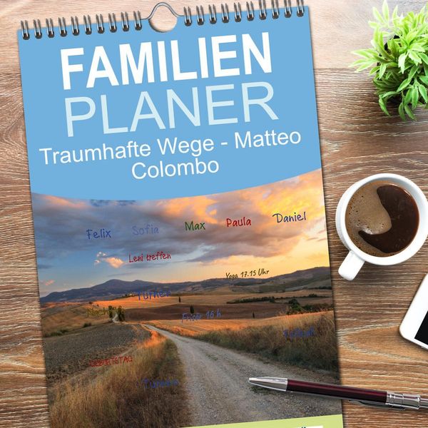 Produktbild: Familienplaner 2026 - Traumhafte Wege - Matteo Colombo mit 5 Spalten (Wandkalender, 21 x 45 cm) CALVENDO