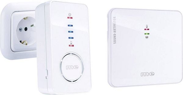 Produktbild: M-e modern-electronics 41156 Funkklingel Komplett-Set beleuchtet, klangaktiv