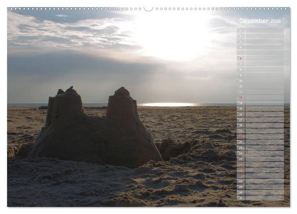 Produktbild: Strandspaziergang / Geburtstagskalender (Wandkalender 2026 DIN A2 quer), CALVENDO Monatskalender