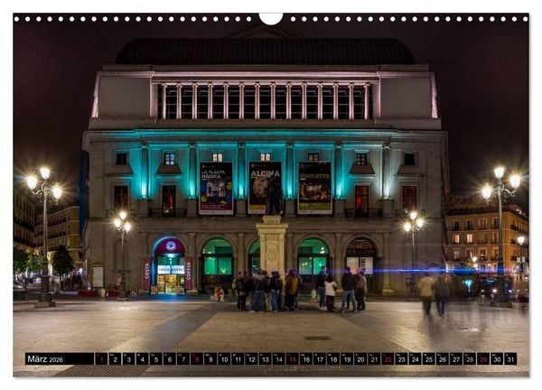 Produktbild: Madrid bei Nacht (Wandkalender 2026 DIN A3 quer), CALVENDO Monatskalender