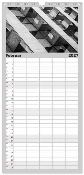 Produktbild: Familienplaner 2027 - Architektur - Fassaden im Detail 2027 mit 5 Spalten (Wandkalender, 21 x 45 cm) CALVENDO