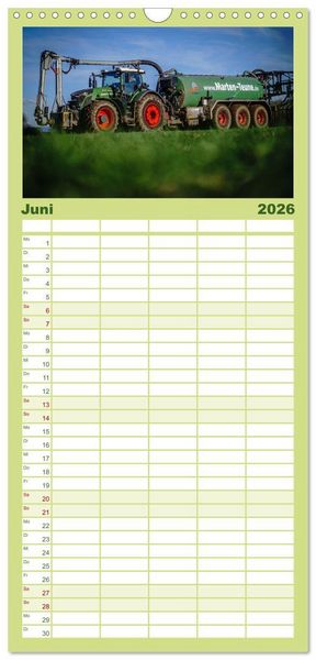 Produktbild: Familienplaner 2026 - Moderne Landtechnik mit 5 Spalten (Wandkalender, 21 x 45 cm) CALVENDO