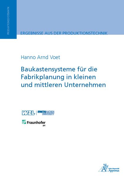 Baukastensysteme für die Fabrikplanung in kleinen und mittleren Unternehmen, Paperback von Hanno Arnd Voet, Apprimus, 9783863596057